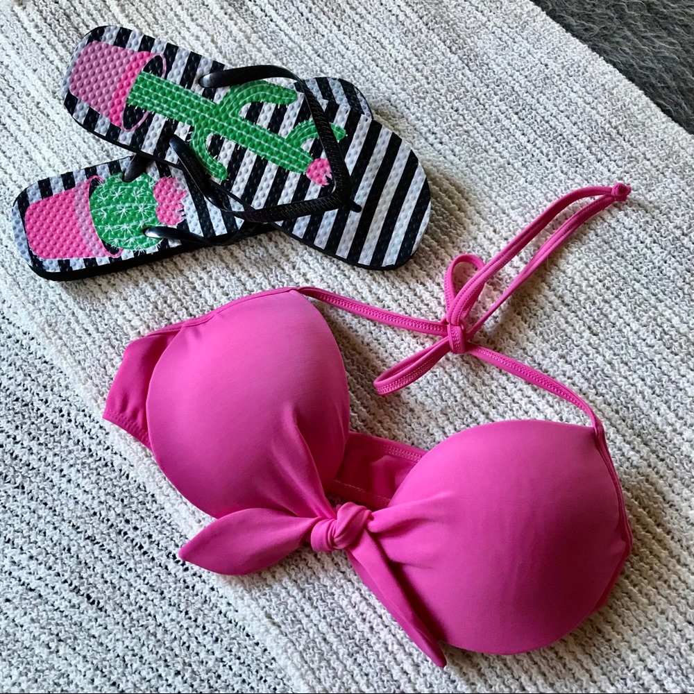 Pink Color Bikini Top Size L